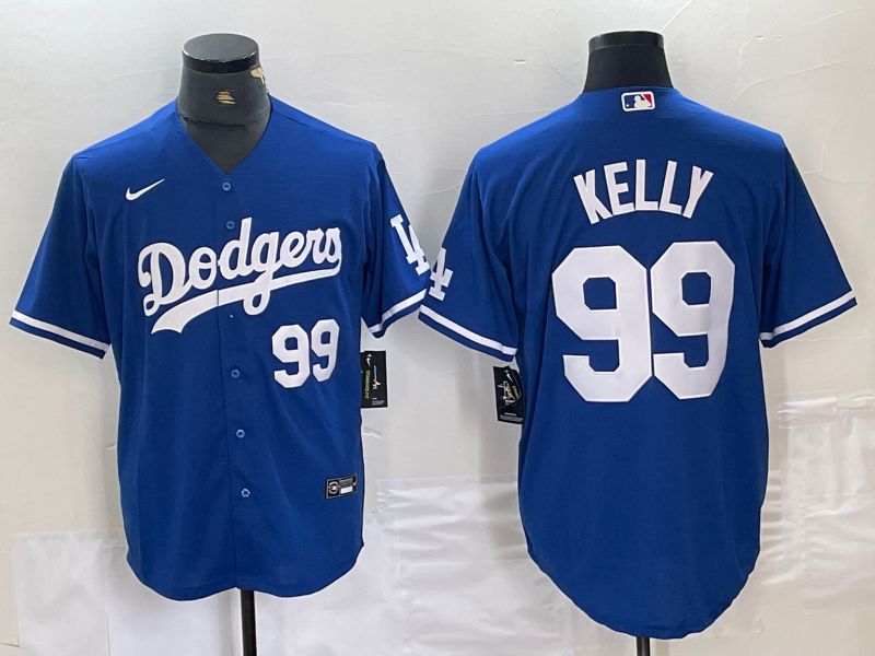 Men Los Angeles Dodgers 99 Kelly Blue Nike Game MLB Jersey style 5